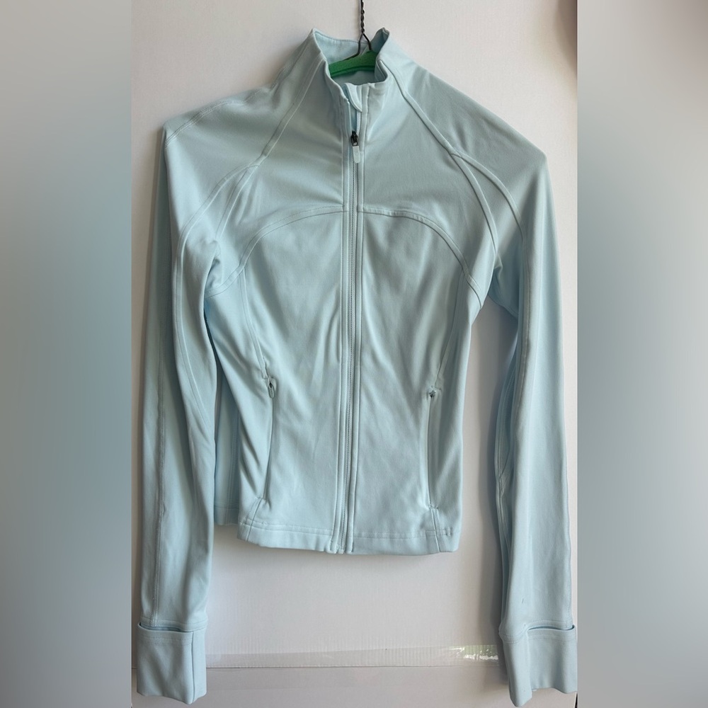 Lululemon Light Blue Nulu Cropped Define Jacket